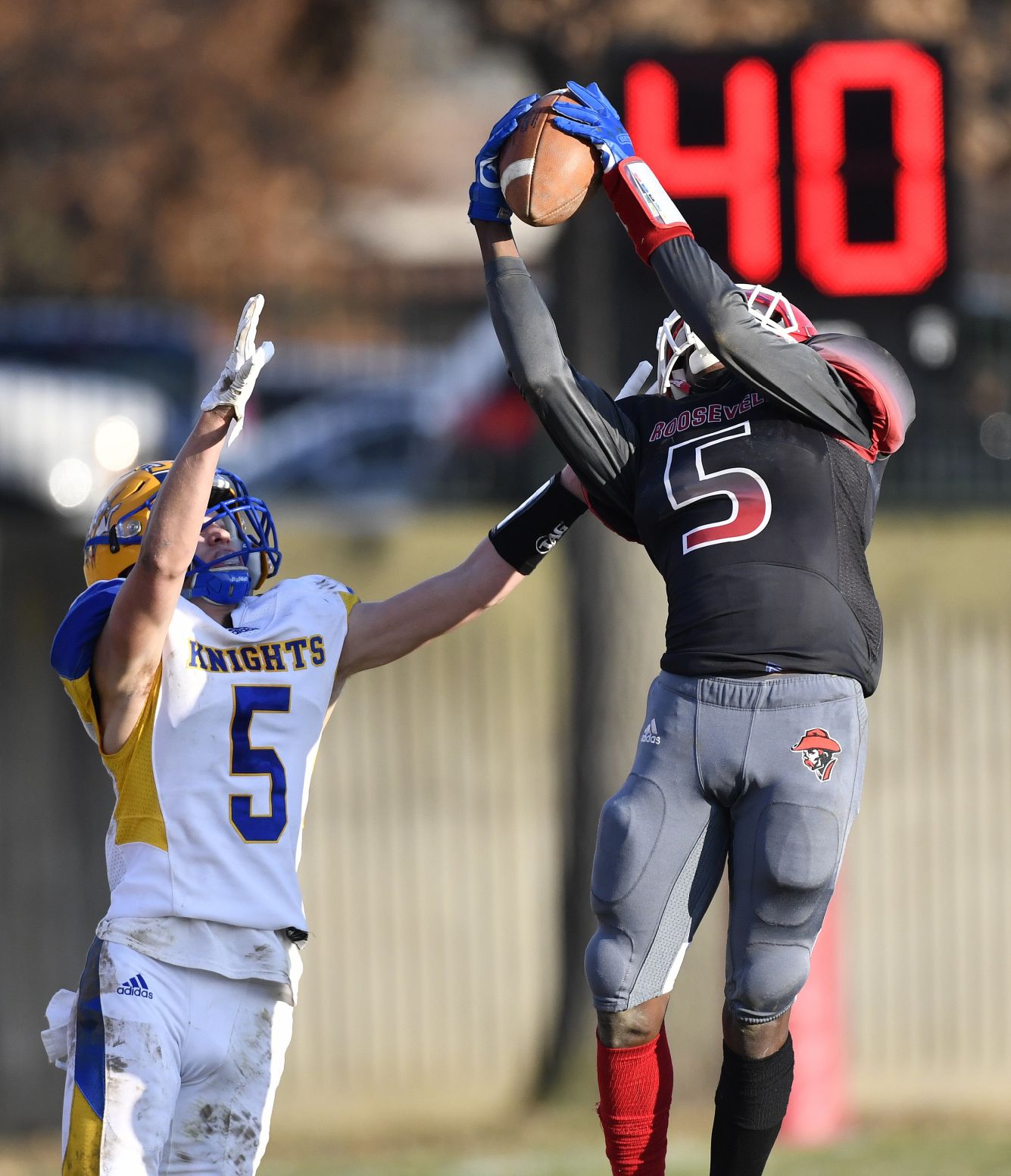 Roosevelt defeats Borgia in a Class 3 District 2 Football Game